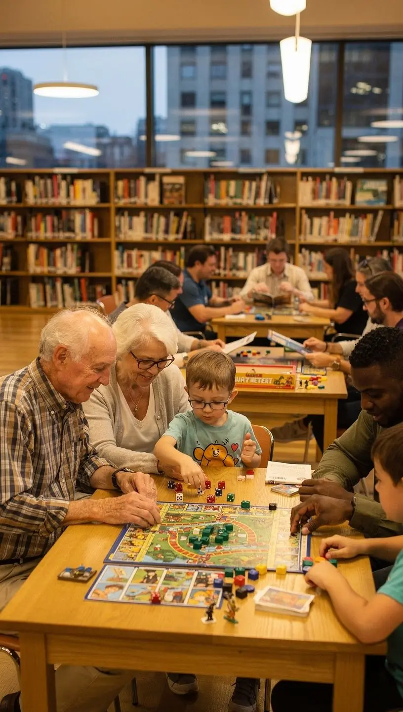Illustration of classic board games through history.
